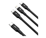 BASEUS Rapid Series, USB-C do micro USB/Lightning/USB-C, 20W, 1.5m (czarny) - 1266444 - zdjęcie 3